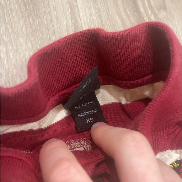 Vintage 2007 Kids Harry Potter Preppy Striped Polo Shirt Red White - Picture 4 of 6